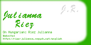 julianna riez business card